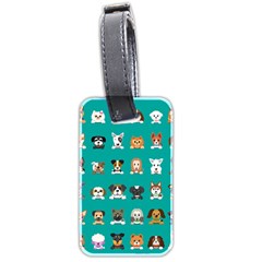 Different Type Vector Cartoon Dog Faces Luggage Tag (two sides)