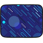 Classic Blue Background Abstract Style Two Sides Fleece Blanket (Mini) 35 x27  Blanket Front