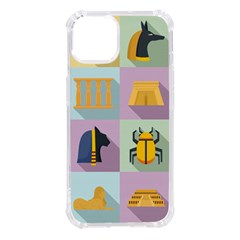 Egypt Icons Set Flat Style Iphone 14 Tpu Uv Print Case by Bedest