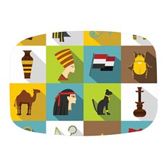 Egypt Travel Items Icons Set Flat Style Mini Square Pill Box