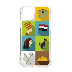 Egypt Travel Items Icons Set Flat Style Iphone 11 Pro 5 8 Inch Tpu Uv Print Case by Bedest