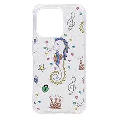 Seamless Pattern Cute Unicorn Cartoon Hand Drawn Iphone 14 Pro Tpu Uv Print Case by Bedest