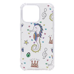 Seamless Pattern Cute Unicorn Cartoon Hand Drawn Iphone 13 Pro Tpu Uv Print Case