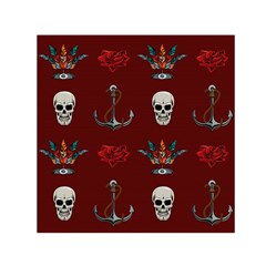 Tattoo Old School Background Pattern Square Satin Scarf (30  X 30 ) by Bedest