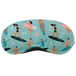 Beach Surfing Surfers With Surfboards Surfer Rides Wave Summer Outdoors Surfboards Seamless Pattern Sleep Mask Front