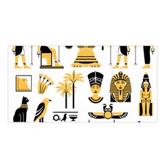 Egypt Symbols Decorative Icons Set Satin Shawl 45  X 80  by Bedest