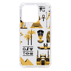 Egypt Symbols Decorative Icons Set Iphone 14 Pro Tpu Uv Print Case