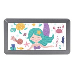 Set Cute Mermaid Seaweeds Marine In Habitants Memory Card Reader (mini) by Bedest