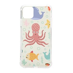 Underwater Seamless Pattern Light Background Funny Iphone 11 Pro Max 6 5 Inch Tpu Uv Print Case