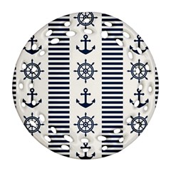 Nautical Seamless Pattern Vector Illustration Ornament (round Filigree) by Bedest