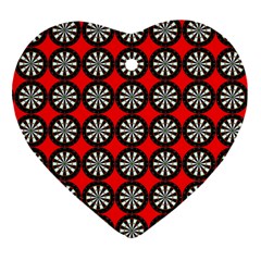 Dart Board Heart Ornament (two Sides)