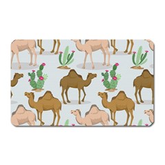 Camels Cactus Desert Pattern Magnet (rectangular)