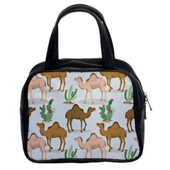Camels Cactus Desert Pattern Classic Handbag (two Sides)