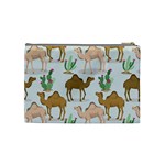 Camels Cactus Desert Pattern Cosmetic Bag (Medium) Back