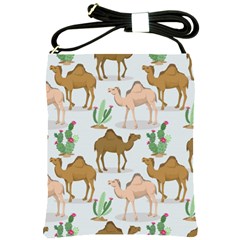 Camels Cactus Desert Pattern Shoulder Sling Bag
