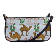 Camels Cactus Desert Pattern Shoulder Clutch Bag