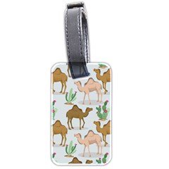 Camels Cactus Desert Pattern Luggage Tag (two sides)