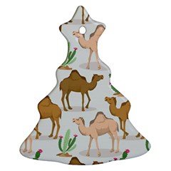 Camels Cactus Desert Pattern Ornament (Christmas Tree) 