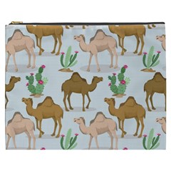 Camels Cactus Desert Pattern Cosmetic Bag (XXXL)