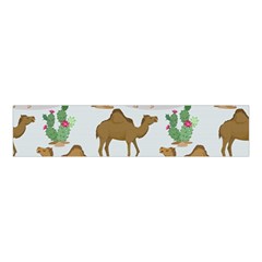 Camels Cactus Desert Pattern Velvet Scrunchie