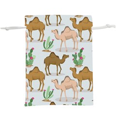Camels Cactus Desert Pattern Lightweight Drawstring Pouch (xl)