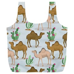 Camels Cactus Desert Pattern Full Print Recycle Bag (XXXL)