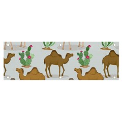 Camels Cactus Desert Pattern Banner and Sign 6  x 2 