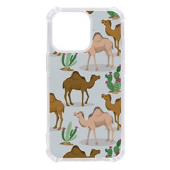 Camels Cactus Desert Pattern iPhone 13 Pro TPU UV Print Case