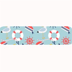 Nautical Marine Symbols Seamless Pattern Large Bar Mat