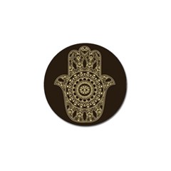 Hamsa Hand Drawn Symbol With Flower Decorative Pattern Golf Ball Marker