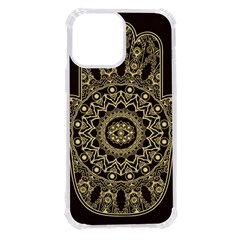 Hamsa Hand Drawn Symbol With Flower Decorative Pattern Iphone 13 Pro Max Tpu Uv Print Case by Hannah976