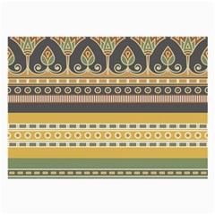 Seamless Pattern Egyptian Ornament With Lotus Flower Large Glasses Cloth (2 Sides)