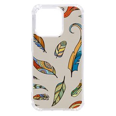 Vector Boho Doodle Feathers Seamless Pattern Illustration Iphone 14 Pro Tpu Uv Print Case by Hannah976