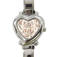 Coloured Dreamcatcher Background Heart Italian Charm Watch