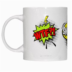 Set Colorful Comic Speech Bubbles White Mug by Hannah976