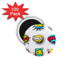 Set Colorful Comic Speech Bubbles 1.75  Magnets (100 pack) 