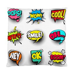 Set Colorful Comic Speech Bubbles Standard Cushion Case (Two Sides)