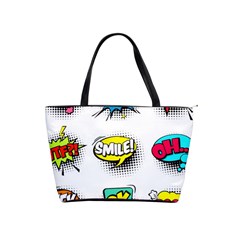 Set Colorful Comic Speech Bubbles Classic Shoulder Handbag by Hannah976