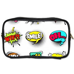 Set Colorful Comic Speech Bubbles Toiletries Bag (One Side)