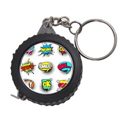 Set Colorful Comic Speech Bubbles Measuring Tape