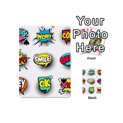 Set Colorful Comic Speech Bubbles Playing Cards 54 Designs (Mini)