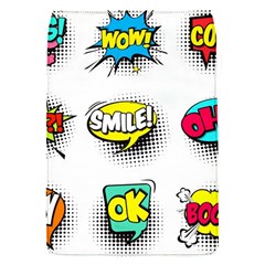 Set Colorful Comic Speech Bubbles Removable Flap Cover (S)