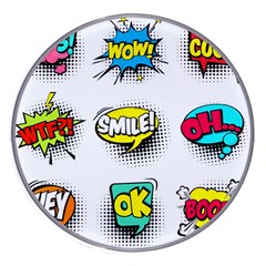 Set Colorful Comic Speech Bubbles Wireless Fast Charger(White)