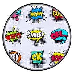 Set Colorful Comic Speech Bubbles Wireless Fast Charger(Black)