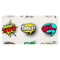 Set Colorful Comic Speech Bubbles Banner and Sign 6  x 3 