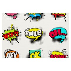 Set Colorful Comic Speech Bubbles Banner and Sign 6  x 4 