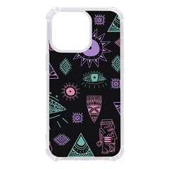 Vintage Seamless Pattern With Tribal Art African Style Drawing Iphone 13 Pro Tpu Uv Print Case by Hannah976