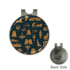 Dark Seamless Pattern Symbols Landmarks Signs Egypt Art Hat Clips With Golf Markers by Hannah976