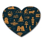 Dark Seamless Pattern Symbols Landmarks Signs Egypt Art Heart Mousepad Front