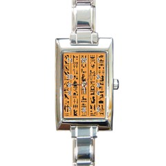 Egyptian Hieroglyphs Ancient Egypt Letters Papyrus Background Vector Old Egyptian Hieroglyph Writing Rectangle Italian Charm Watch